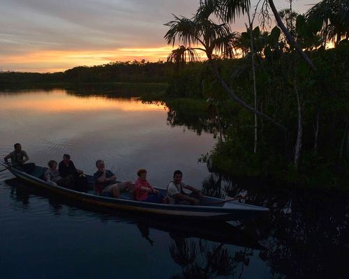 Canoe ride in Amazon Rainforest